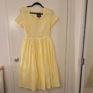 Modcloth Lemon Yellow Midi Dress